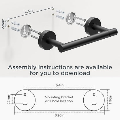 FORIOUS Toilet Paper Holder Wall Mount, SUS304 Stainless Steel Double Post Pivoting Tissue Roll Holder and Hand Towel Ring Set for Bathroom, RV, Bathroom Hardware Accessories Set, Black Gold