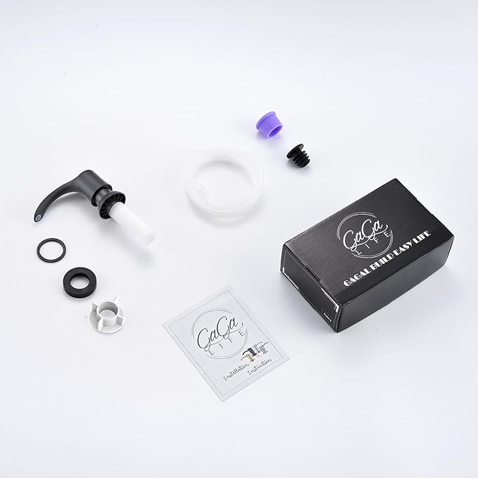 GAGALIFE Kitchen Sink Soap Dispenser - Sink Soap Dispenser Pump with 40" Silicone Extension Tube Kit (Matte Black), Say Goodbye to Frequent Refills G080-1B