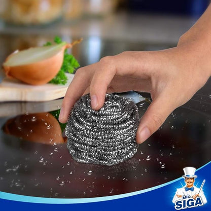 MR.SIGA Stainless Steel Scourer, Pack of 6, 30g - Image 5