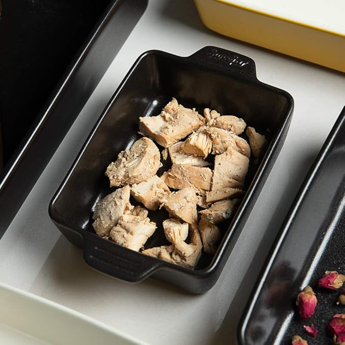 Sweejar Ceramic Bakeware Set, Rectangular Baking Dish for Oven Lasagna Pans for Cooking, Kitchen, Cake Dinner, Banquet and Daily Use, 11.8 x 7.8 x 2.76 Inches of Casserole Dishes (Black) - Image 4