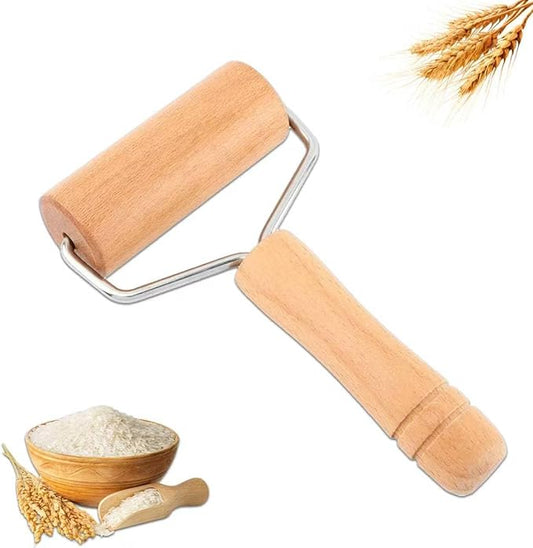 Pastry and Pizza Baking Roller Pin, Non Stick Wood Rolling Pins for Baking(T-Shape) by Lasten