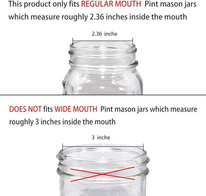 Amolliar Mason Jar Liquid Soap Dispenser Lid, Rustproof Stainless Steel, Cute Farmhouse Decor for Kitchen, Bathroom, Refill Liquid Soap Pump for Hand Soap, Dish Soap, Lotion Soap, Brushed Nickel 2Pack