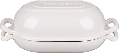 VORRINGARD Enameled Cast Iron Sourdough Bread Oven, Dutch Oven, Loaf Cast Iron Bread Pan for Homemade Bread Baking, Meatloaf Pan with Lid, 5QT, White - Image 7