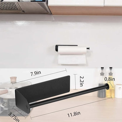 Paper Towel Holders Magnetic Steel Black Towel Roll Holders with Strong Magnetic Backing - Fit for Large Paper Towels-for Kitchen,Refrigerator,Grill,Garage,Shop - Image 6