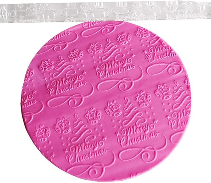 Rengue Acrylic Rolling Pin with 28 Patterns, Compliant Material, Comfortable Grip, 16 X 1 Cm, Lightweight for Dough and Pastry Acrylic Rolling Pin with 28 Patterns, Nan Kitchen (#10)