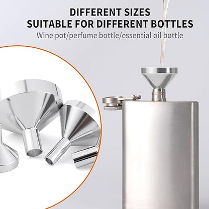 Small Metal Funnels Mini Funnel 8 Size Tiny Bottle Funnel, Miniature Atomizers, Flask, Perfume, Essential Oil, Powder, Micro Pet Capsule, Spice Jar - Image 5