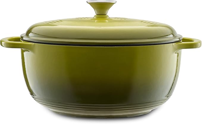 Mercer Culinary Enameled Cast Iron Round Dutch Oven, 6 qt., Avocado by MercerCulinary