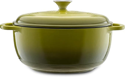 Mercer Culinary Enameled Cast Iron Round Dutch Oven, 6 qt., Avocado by MercerCulinary