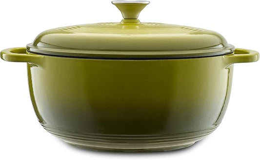 Mercer Culinary Enameled Cast Iron Round Dutch Oven, 6 qt., Avocado by MercerCulinary