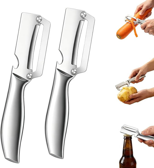 2PCS Multi-Functional Vegetable Peeler for Kitchen,Cabbage Shredder for Coleslaw,2-in-1 Stainless Steel Blade,Vegetable Peelerfor Fruit Apple Potato Pumpkin Slicer by Unknown