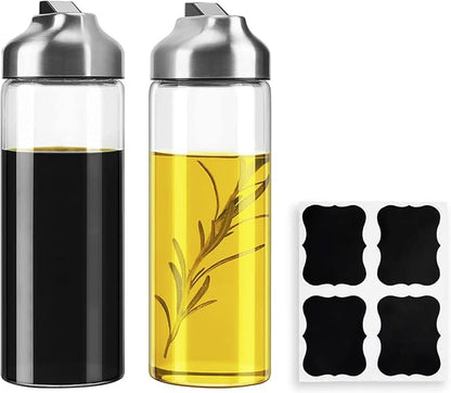 Aelga Olive Oil Dispenser - 14 OZ Glass Oil and Vinegar Dispenser Bottles Set for Kitchen No Drip-Set of 2 - Image 8