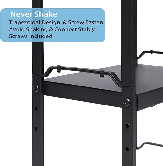25.5 Inches 3 Pack Expandable Cabinet Shelves, Stackable Shelf Organizer For Kitchen Cabinet Countertop Storage, Adjustable Counter Cupboard Pantry Organizer Shelf Rack Stand Riser, Black - Image 9