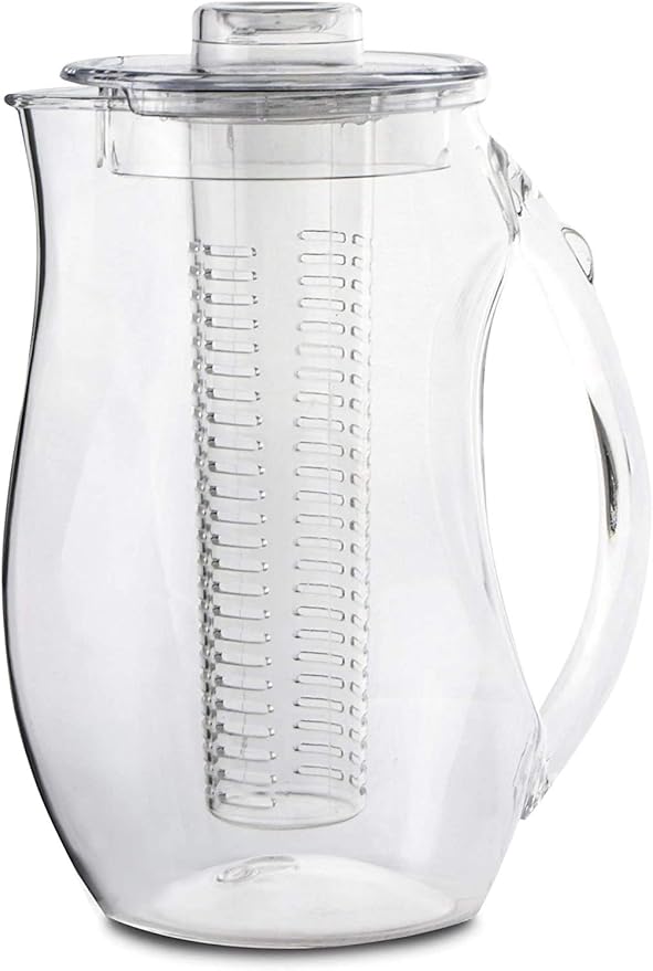 Large Fruit Infuser Water Pitcher (2.9 Quart / 93 Oz) – Shatterproof Acrylic Infusion Jug for Iced Tea, Juice, Beverages, Water, Lemon, Fruit & Herbs – BPA Free - Image 3