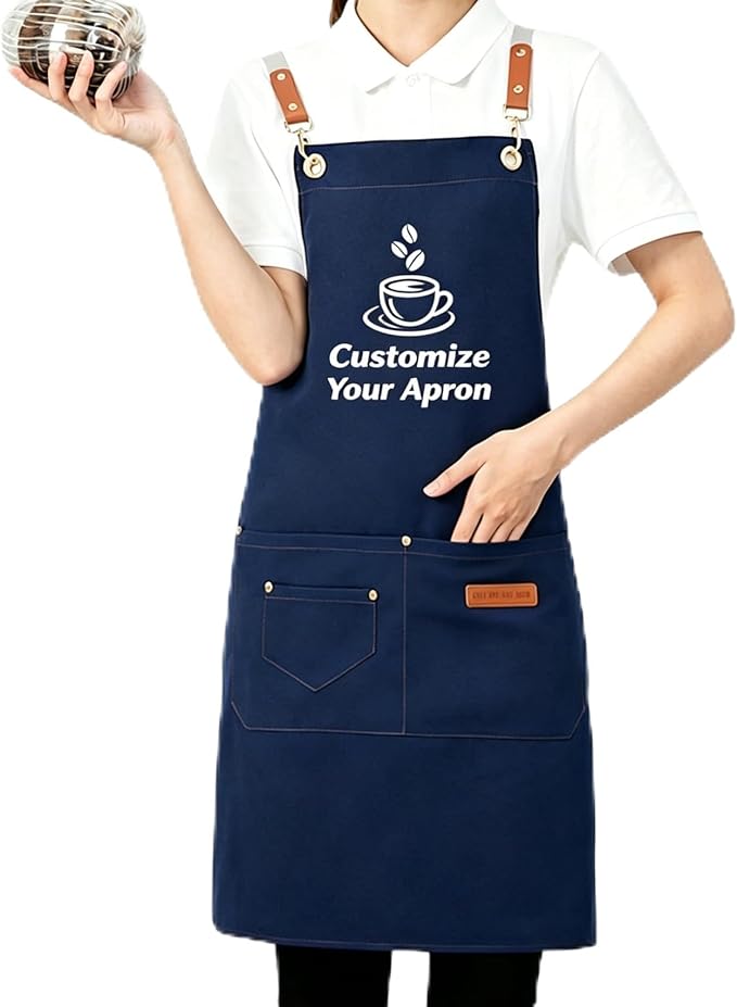 Taidven 2 Pack Apron - Unisex, Adjustable Bib Kitchen Apron, Cooking Apron, Aprons for Women Men with Pockets, Chef Aprons