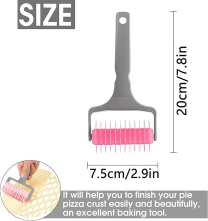 Pastry Lattice Roller Cutter, Pastry Cutter Roller DIY Baking Tool for Dought Cookie Pie, Crust Pastry Wheel for Cutting, Baking & Cooking Tool for Apple Pie Crust or Ravioli Pasta - Image 3