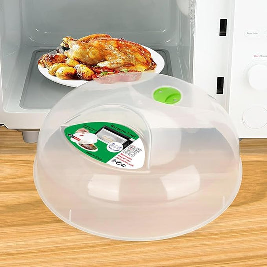 Microwave Splatter Cover, Microwave Cover for Food, Large Microwave Plate Cover Guard Lid with Steam Vents Keeps Microwave Oven Clean, 11.5 Inch BPA Free & Dishwasher Safe