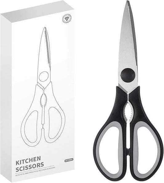 Black Grey Kitchen Shears, Rkqoa Kitchen Scissors Heavy Duty Cooking Scissors, Dishwasher Safe Scissors Kitchen House Essentials Supplies, Stainless Steel Sharp Utility Shears for Chicken etc