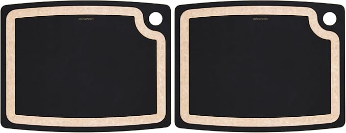 Epicurean Gourmet Series Cutting Board with Juice Groove 14.5-Inch by 11.25-Inch, Slate/Natural | (Pack of 2) by Epicurean