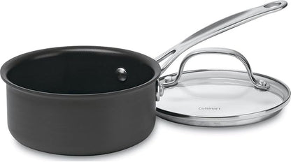 Cuisinart 1-Quart Saucepan, Chef's Classic Nonstick Hard Anodized Saucepan w/Cover, 619-14 by Cuisinart