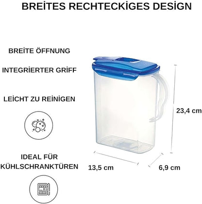 Lock & Lock Fridge Door Water Jug with Flip Top Lid 70.55-oz / 8.5-cup - Image 2