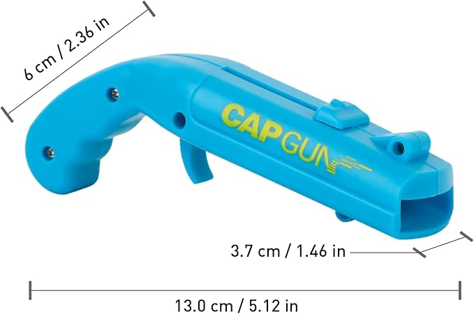 cap gun bottle opener launcher shooter funny shooting gun creative beverage bottle opener, suitable for party games, family gatherings, outdoor barbecues (2 pc black)