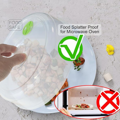 Microwave Covers for Food 5 PCS Microwave Splatter Lid Cover Dish Cover Plate Splatter Shield for Microwave Oven