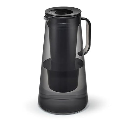 LifeStraw Home – Water Filter Pitcher, 7-Cup, Obsidian, BPA Free Designed for Everyday Protection Against Bacteria, parasites, microplastics, Lead, Mercury, PFAS, and a Variety of Chemicals by LifeStraw