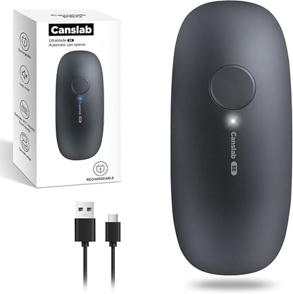 Canslab Ultrablde SE - USB Rechargeable Electric Can Opener for Kitchen for Seniors with Arthritis- Cordless Battery Powered Automatic, Side Cut, Smooth Edge, Handsfree, for Small or Large Cans, Grey by Canslab