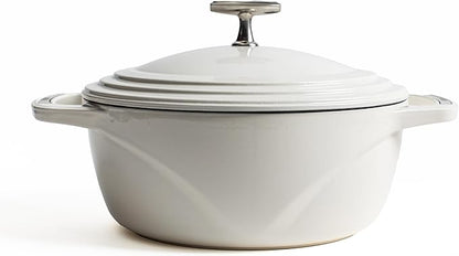 Lodge USA Enamel Dutch Oven 4.5 qt., White