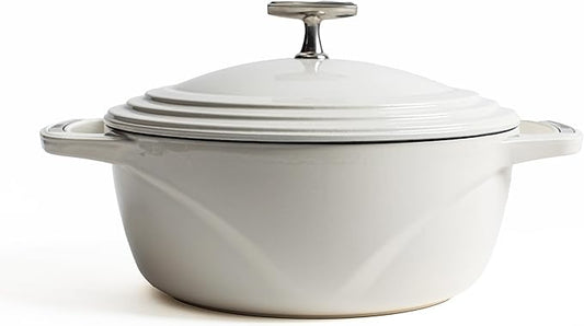 Lodge USA Enamel Dutch Oven 4.5 qt., White
