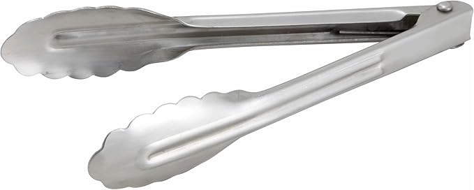 Winco Coiled Spring Heavyweight Stainless Steel Utility Tong, 7-Inch by Winco