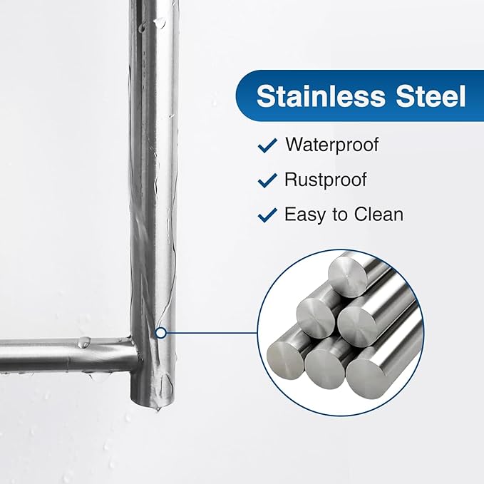 Paper Towel Holder - Self-Adhesive or Drilling, Brushed Nickel, Wall Mounted, SUS304 Stainless Steel Kitchen Roll Dispenser Under Cabinet - Image 3