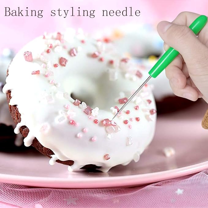 12 Pcs Sugar Stir Needle Scriber Needle Biscuit Icing Pin DIY Baking Pin Stainless Steel Pin Icing Sugarcraft Cake Decorating Needle Tool