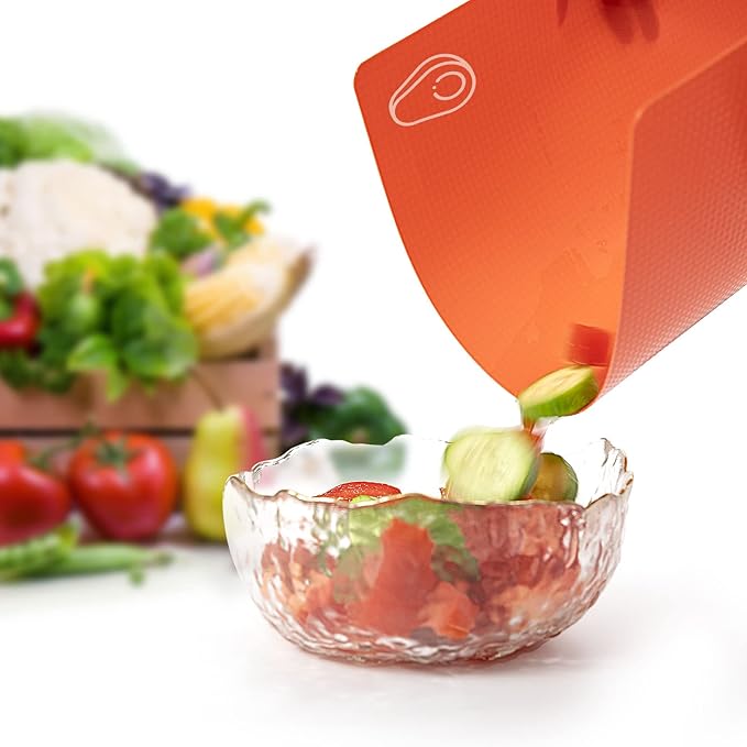 Goodluck 5 Pieces Flexible Cutting Boards, BPA Free Plastic Cutting Boards for Kitchen, Non Slip Cutting Mat for Meat and Vegetables - Image 5