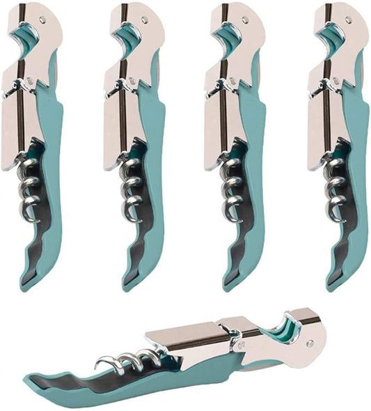Professional Waiter Corkscrew Wine Openers Set, Heavy Duty Stainless Steel Hinges Wine Key for Restaurant Waiters, Sommelier, Bartenders by Kit-Home