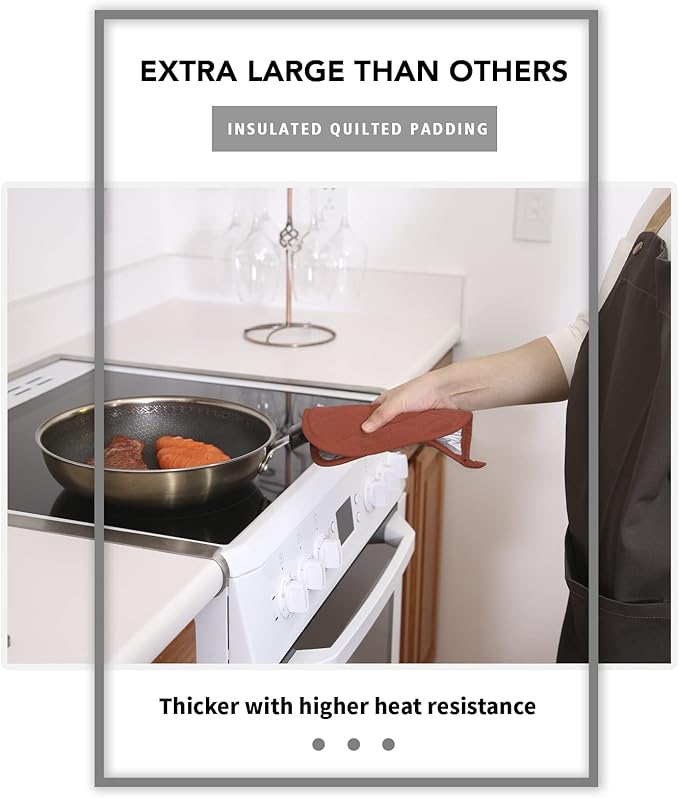 Joyhalo 5 Pack Heat Resistant Pot Holders - Terry Cloth Sets for Cooking & Baking - Image 4