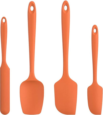 U-Taste Silicone Spatula Set with 600 Degrees Fahrenheit Heat Resistant (Orange) by U-Taste