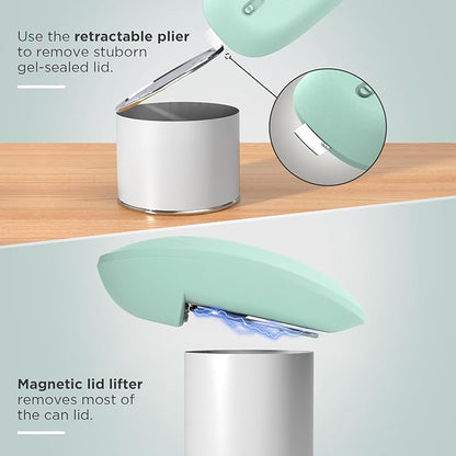 Canslab Ultrablde SE - USB Rechargeable Electric Can Opener for Kitchen for Seniors with Arthritis- Cordless Battery Powered Automatic, Side Cut, Smooth Edge, Handsfree, for Small or Large Cans, Teal - Image 5