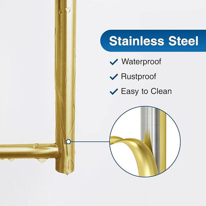 Paper Towel Holder - Self-Adhesive or Drilling, Gold, Wall Mounted, SUS304 Stainless Steel Kitchen Roll Dispenser Under Cabinet - Image 3