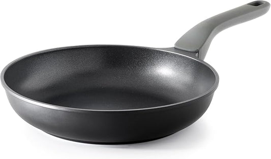 PRICUSIS Nonstick Frying Pan, 8/10/12 Inch Skillet with Stay Cool Handle, Fully Coated, Induction Compatible & Oven Safe, 100% Dishwasher Safe, PFOA Free（10 Inch, Black Sesame）