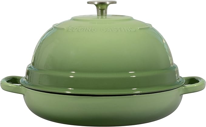 EDGING CASTING Enameled Cast Iron Dutch Oven Pot with Lid, Round Bread Oven for Homemade Sourdough Bread Baking, 6 Quart, Pistachio Green - Image 6