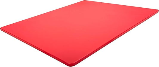 Thirteen Chefs Extra Large 24 x 18 Red Cutting Board - HDPE Plastic, 1/2" Thick Poly for Commercial Restaurant Kitchens, NSF Stamped by ThirteenChefs