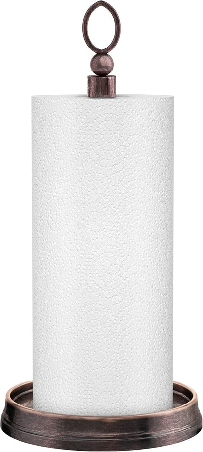 KASUNTO Paper Towel Holder Steel Paper Holder countertop，Black Paper Towel Holder for Kitchen Countertops, Bars & Dining Tables,Fits Standard & Jumbo Rolls, Oil Rubbed Bronze