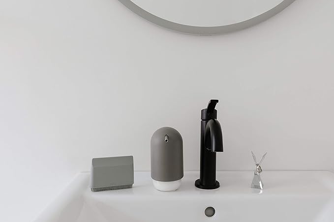 Umbra Touch Soap Dispenser Pump 13 oz (384 ml) Capacity for Liquid Soap or Hand Sanitizer, Easy to Refill, Grey - Image 11