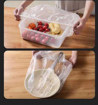 100 Plastic Large Bowl Covers - 20 Inch Elastic Reusable, Large Bowl Covers For Bread Proofing, Multi-Purpose Kitchen Outdoor Must-Have