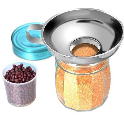 Stainless Steel Funnel for Mason Jar with Handle for Regular and Wide Mouth Jars (Neck-4.5cm) - Image 3