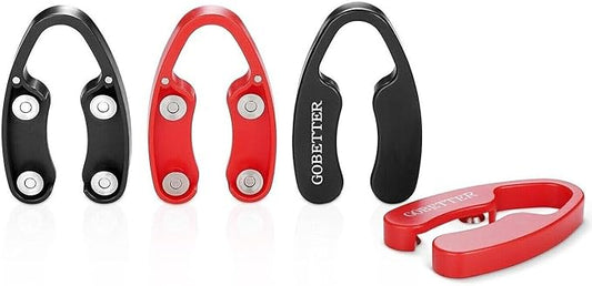 GOBETTER 4 Pcs Wine Foil Cutter Magnetic Design, 4 Stainless Blades Foil Remover Wine Bottles Opener Accessory, Removes Foil Top Effortlessly for Wine Lovers, 2Black 2Red