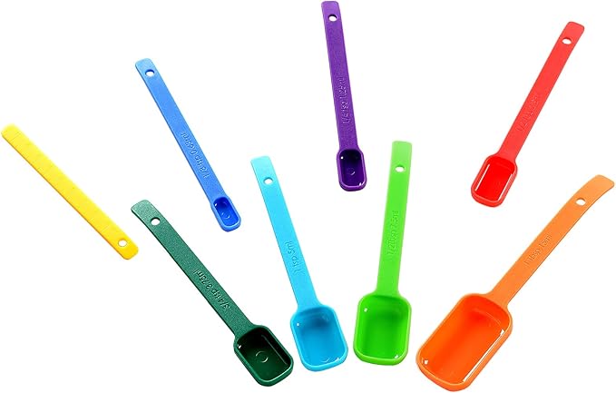 DOTINGHUX Plastic Measuring Spoons 8-Piece,Assorted Colors - Image 4