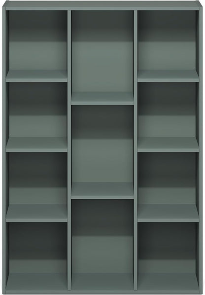 Furinno LUDER Book Shelf, 11-Cube Bookshelf, Reversible Bookcase, 9.4 x 29.1 x 41.7, Easy Assembly, for Living Room, Bedroom, Home Office, Sage Green - Image 7