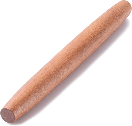 AISOSO French Rolling Pin, 15.75 Inches Wood Rolling Pins for Baking, Extra Long Classic Wooden Dough Roller for Fondant Pizza Pie Crust Cookie Pastry, Kitchen Baking Essentials, Brown by Aisoso